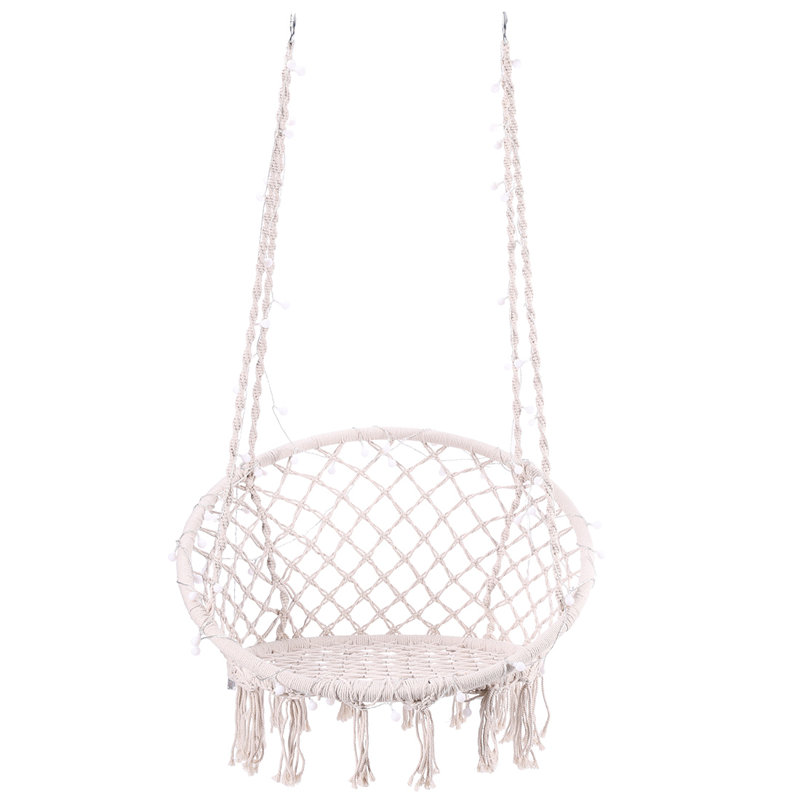 Armstong Hanging Porch Swing with 39 Feet Long LED Lights